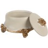 Scatola Gioielli Clayre & Eef 6PR5802 Ø 14x9 cm Beige-Oro