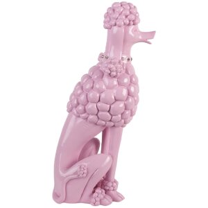 Decorazione Cane (Barboncino) Clayre & Eef 6PR5803 13x17x33 cm Rosa