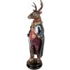 Decorazione Cervo Clayre & Eef 5PR0174 25x18x66 cm Marrone Rosso
