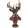 Decorazione Busto Renna Clayre & Eef 5PR0175 30x22x57 cm Marrone Rosso