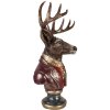 Decorazione Busto Renna Clayre & Eef 5PR0175 30x22x57 cm Marrone Rosso