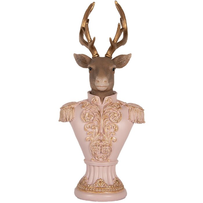 Clayre & Eef 6PR5370 Decorazione Busto Cervo 16x14x36 cm