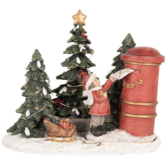 Clayre & Eef 6PR5373 Decorazione Bambino alla Casella Postale LED 16x12x14 cm