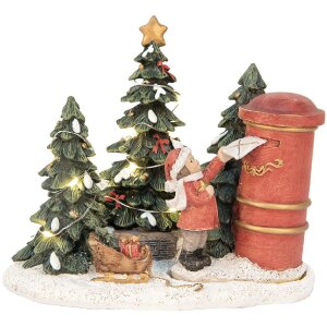 Clayre & Eef 6PR5373 Decorazione Bambino alla Casella Postale LED 16x12x14 cm