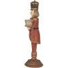 Portacandele Schiaccianoci Clayre & Eef 6PR5397 21x9x30 cm Rosso e Oro