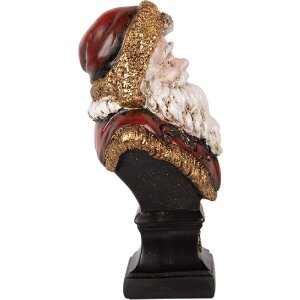 Busto decorativo Babbo Natale Clayre & Eef 6PR5589 10x8x17 cm rosso