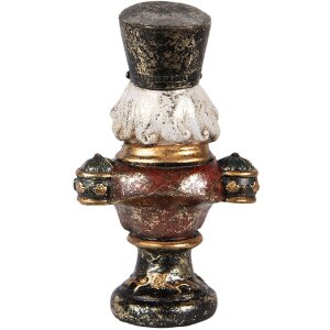 Clayre & Eef 6PR5591 Decorazione Busto Schiaccianoci 9x6x15 cm Rosso