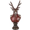 Clayre & Eef 6PR5593 Decorazione Busto Renna 12x10x27 cm Marrone Rosso
