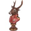 Clayre & Eef 6PR5594 Decorazione Busto Renna 10x8x19 cm Marrone e Rosso