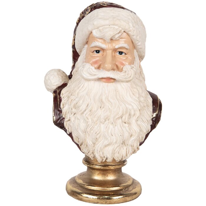 Busto decorativo Babbo Natale Clayre & Eef 6PR5684 17x15x27 cm
