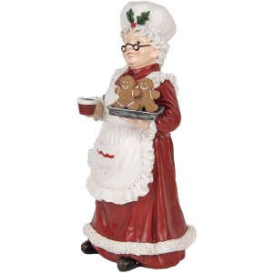 Clayre & Eef 6PR5696 Decorazione Babbo Natale 15x15x30 cm