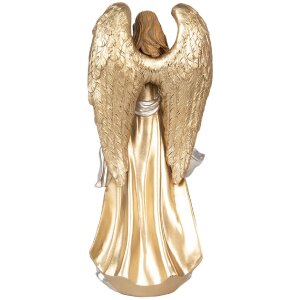 Decorazione Angelo 16x13x35 cm Clayre & Eef 6PR5697 Oro e Argento