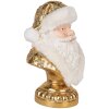 Clayre & Eef 6PR5699 Decorazione Bustina Babbo Natale 23x15x32 cm Bianco-Oro
