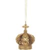 Clayre & Eef 6PR5701 Decorazione Ciondolo Corona Ø 7x9 cm Oro