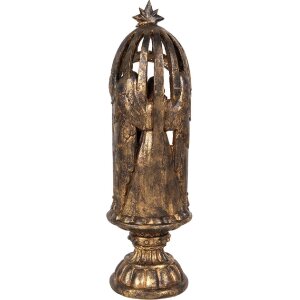 Gruppo natalizio decorativo Clayre & Eef 6PR5702 Ø 14x43 cm Oro Marrone