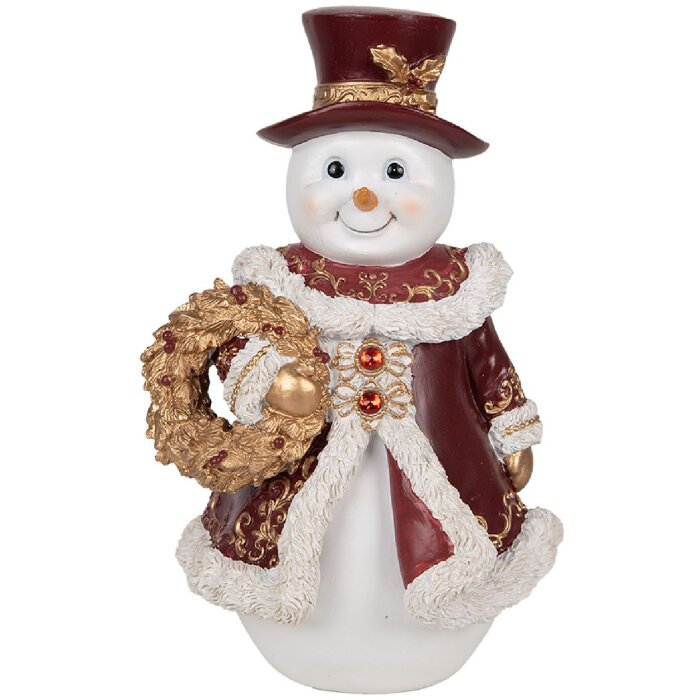 Decorazione Pupazzo di Neve Clayre & Eef 15x14x24 cm