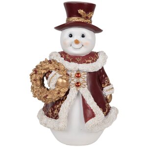 Decorazione Pupazzo di Neve Clayre & Eef 15x14x24 cm