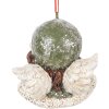 Clayre & Eef 6PR5705 Decorazione Appendibile Angelo 7x7x7 cm Verde e Beige