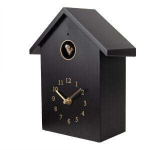 Orologio da parete Clayre & Eef 6KL0838Z 20x10x26 cm Nero 3xAA a Batteria
