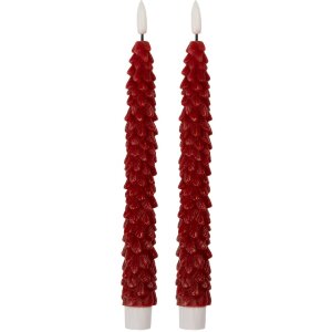 Clayre & Eef 6CA0001R Set 2 Portacandele LED Rosso...