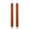 Set di 2 Portacandele con LED Clayre & Eef 6CA0002CH Ø 2x25 cm Marrone