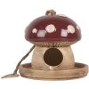 Clayre & Eef 6CE2319 Decorazione Casetta per Uccelli beige-rossa 13x13 cm