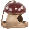 Clayre & Eef 6CE2319 Decorazione Casetta per Uccelli beige-rossa 13x13 cm