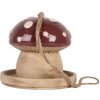 Clayre & Eef 6CE2319 Decorazione Casetta per Uccelli beige-rossa 13x13 cm