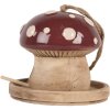 Clayre & Eef 6CE2319 Decorazione Casetta per Uccelli beige-rossa 13x13 cm