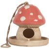 Casetta per uccelli decorativa Clayre & Eef 6CE2320 Beige-Rosa 13x13 cm