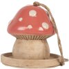 Casetta per uccelli decorativa Clayre & Eef 6CE2320 Beige-Rosa 13x13 cm