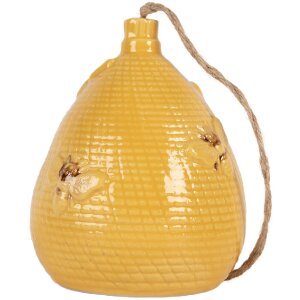 Clayre & Eef 6CE2321 Decorazione Casetta per Uccelli Ø 11x14 cm Gialla