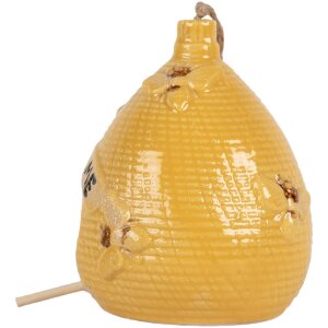 Clayre & Eef 6CE2321 Decorazione Casetta per Uccelli Ø 11x14 cm Gialla