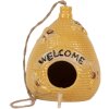Clayre & Eef 6CE2321 Decorazione Casetta per Uccelli Ø 11x14 cm Gialla