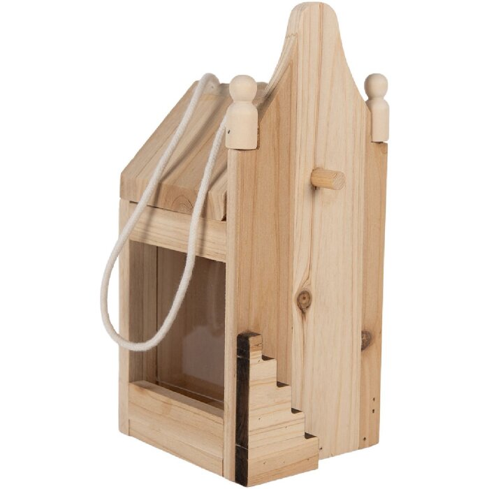 Casetta per uccelli in legno Clayre & Eef 6H2438 10x11x23 cm