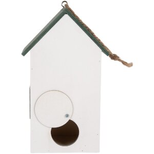 Casetta per uccelli Clayre & Eef 6H2440 15x10x22 cm Bianco Verde