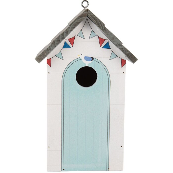 Casa per uccelli Clayre & Eef 6H2441 15x10x22 cm bianco grigio