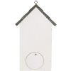 Casa per uccelli Clayre & Eef 6H2441 15x10x22 cm bianco grigio