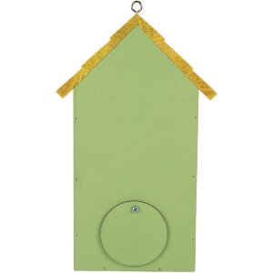 Clayre & Eef 6H2443 Casetta per uccelli 15x10x22 cm Verde e Giallo