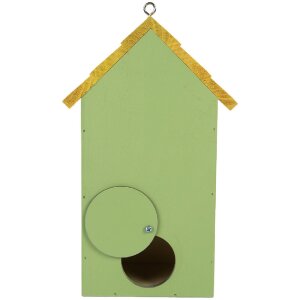 Clayre & Eef 6H2443 Casetta per uccelli 15x10x22 cm Verde e Giallo