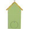 Clayre & Eef 6H2443 Casetta per uccelli 15x10x22 cm Verde e Giallo