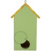 Clayre & Eef 6H2443 Casetta per uccelli 15x10x22 cm Verde e Giallo
