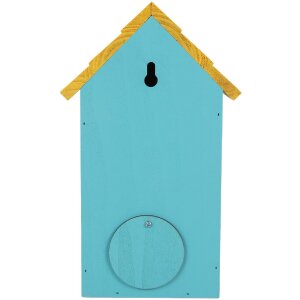 Casetta per uccelli Clayre & Eef 6H2444 15x10x22 cm Blu Giallo