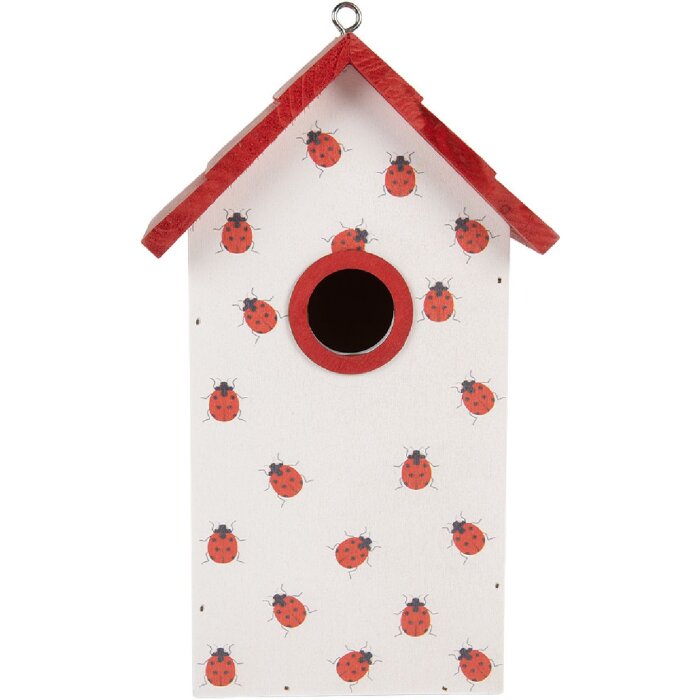 Clayre & Eef 6H2445 Casetta per uccelli 15x10x22 cm Coccinella