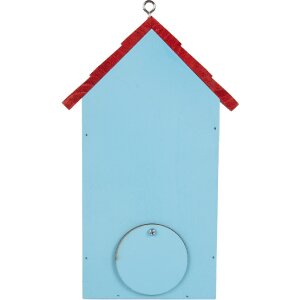 Casetta per uccelli Clayre & Eef 6H2447 15x10x22 cm Blu e Rosso