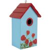 Casetta per uccelli Clayre & Eef 6H2447 15x10x22 cm Blu e Rosso