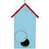 Casetta per uccelli Clayre & Eef 6H2447 15x10x22 cm Blu e Rosso