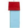 Casetta per uccelli Clayre & Eef 6H2447 15x10x22 cm Blu e Rosso