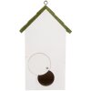 Clayre & Eef 6H2449 Casetta per uccelli 15x10x22 cm Bianco/Verde