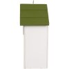Clayre & Eef 6H2449 Casetta per uccelli 15x10x22 cm Bianco/Verde